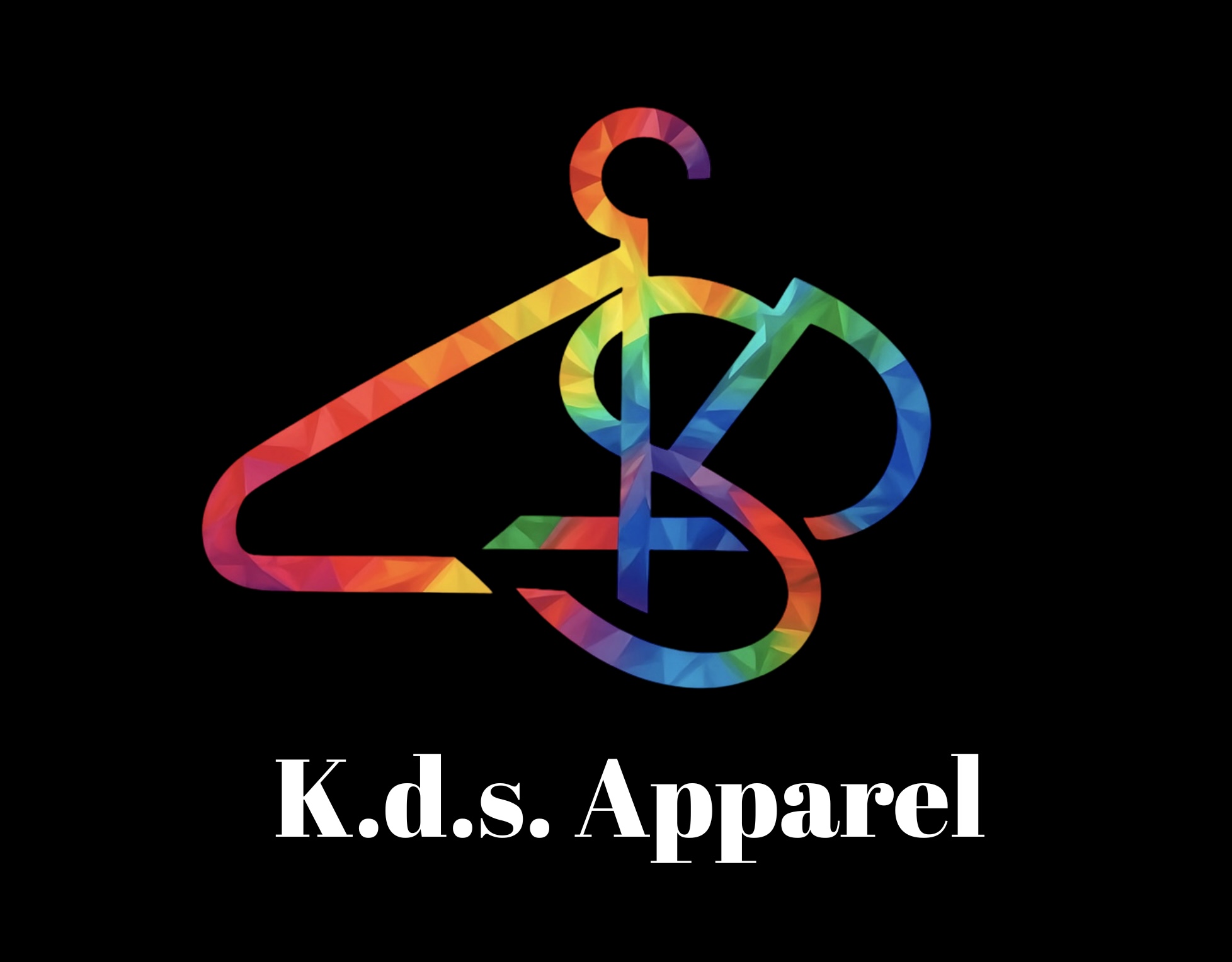 Colorful rainbow Logo on black background